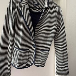 Freshman Black and White Striped Blazer